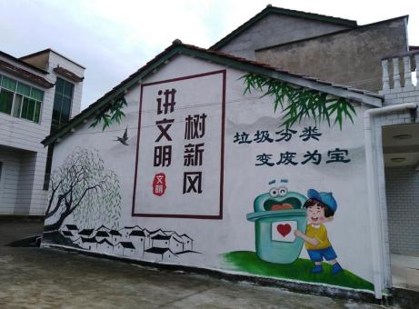 三门墙绘是现在流行的墙体广告