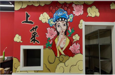 三门墙体彩绘的发展和应用